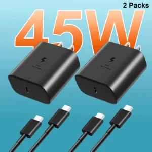 45W Super Fast Charger with 4FT Type-C Cable for Samsung Galaxy S23 Ultra/ S23/ S23+/ S22/ S22 Ultra/ S22+/ S21, Z Fold 5/ZFold